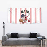Japan Baseball Tapestry Japanese Flag Mascot Design