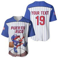 Puerto Rico Baseball Custom Baseball Jersey Puerto Rican Flag Mascot Design