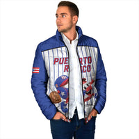 Puerto Rico Baseball Custom Padded Jacket Puerto Rican Flag Mascot Design