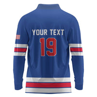 Custom USA Ice Hockey Long Sleeve Polo Shirt Champions 2026