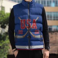 Custom USA Ice Hockey Sleeveless Puffer Jacket Champions 2026