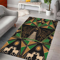 Ukraine Pysanky Pattern Area Rug Berehynia Guardian Folk Art