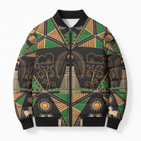 Ukraine Pysanky Pattern Bomber Puffer Jacket Berehynia Guardian Folk Art