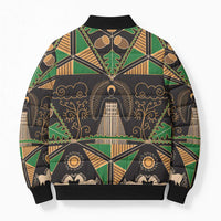 Ukraine Pysanky Pattern Bomber Puffer Jacket Berehynia Guardian Folk Art