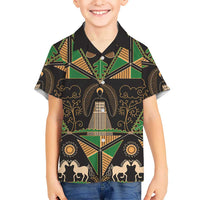 Ukraine Pysanky Pattern Kid Hawaiian Shirt Berehynia Guardian Folk Art
