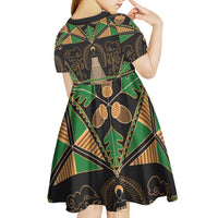 Ukraine Pysanky Pattern Kid Short Sleeve Dress Berehynia Guardian Folk Art