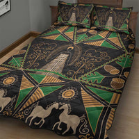 Ukraine Pysanky Pattern Quilt Bed Set Berehynia Guardian Folk Art