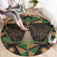 Ukraine Pysanky Pattern Round Carpet Berehynia Guardian Folk Art
