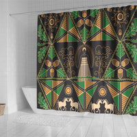 Ukraine Pysanky Pattern Shower Curtain Berehynia Guardian Folk Art