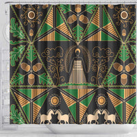 Ukraine Pysanky Pattern Shower Curtain Berehynia Guardian Folk Art