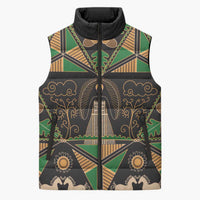 Ukraine Pysanky Pattern Sleeveless Puffer Jacket Berehynia Guardian Folk Art