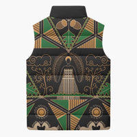 Ukraine Pysanky Pattern Sleeveless Puffer Jacket Berehynia Guardian Folk Art
