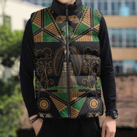 Ukraine Pysanky Pattern Sleeveless Puffer Jacket Berehynia Guardian Folk Art
