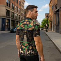 Ukraine Pysanky Pattern Zipper Polo Shirt Berehynia Guardian Folk Art