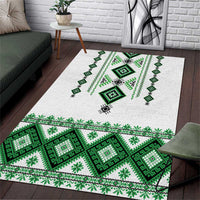 Ukraine Vyshyvanka Inspired Area Rug Ukrainian Traditional Folk Pattern
