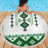 Ukraine Vyshyvanka Inspired Beach Blanket Ukrainian Traditional Folk Pattern