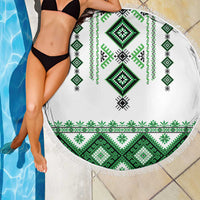 Ukraine Vyshyvanka Inspired Beach Blanket Ukrainian Traditional Folk Pattern