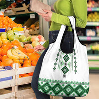 Ukraine Vyshyvanka Inspired Grocery Bag Ukrainian Traditional Folk Pattern