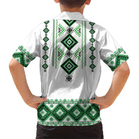 Ukraine Vyshyvanka Inspired Kid Hawaiian Shirt Ukrainian Traditional Folk Pattern