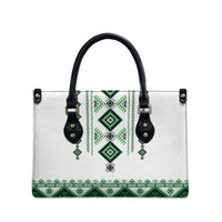 Ukraine Vyshyvanka Inspired Leather Bag Ukrainian Traditional Folk Pattern