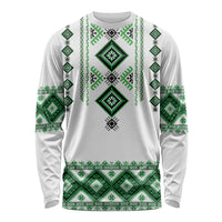 Ukraine Vyshyvanka Inspired Long Sleeve Shirt Ukrainian Traditional Folk Pattern