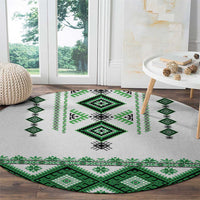 Ukraine Vyshyvanka Inspired Round Carpet Ukrainian Traditional Folk Pattern