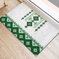 Ukraine Vyshyvanka Inspired Rubber Doormat Ukrainian Traditional Folk Pattern