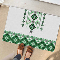 Ukraine Vyshyvanka Inspired Rubber Doormat Ukrainian Traditional Folk Pattern