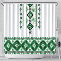 Ukraine Vyshyvanka Inspired Shower Curtain Ukrainian Traditional Folk Pattern