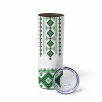 Ukraine Vyshyvanka Inspired Skinny Tumbler Ukrainian Traditional Folk Pattern