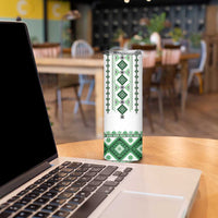 Ukraine Vyshyvanka Inspired Skinny Tumbler Ukrainian Traditional Folk Pattern