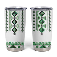Ukraine Vyshyvanka Inspired Tumbler Cup Ukrainian Traditional Folk Pattern