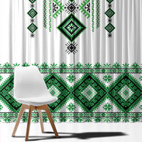 Ukraine Vyshyvanka Inspired Window Curtain Ukrainian Traditional Folk Pattern