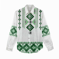 Ukraine Vyshyvanka Inspired Women Casual Shirt Ukrainian Traditional Folk Pattern