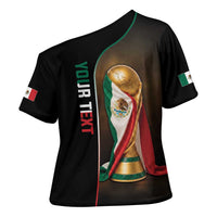 Personalized Mexico Football 2026 Cross Shoulder Shirt Trophy Flag Pride Art