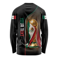 Personalized Mexico Football 2026 Long Sleeve Shirt Trophy Flag Pride Art