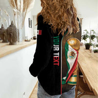 Personalized Mexico Football 2026 Women Casual Shirt Trophy Flag Pride Art