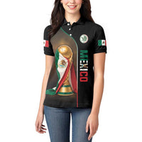 Personalized Mexico Football 2026 Women Polo Shirt Trophy Flag Pride Art