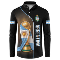 Personalized Argentina Football 2026 Button Sweatshirt Trophy Flag Pride Art