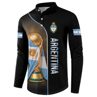 Personalized Argentina Football 2026 Button Sweatshirt Trophy Flag Pride Art