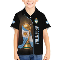 Personalized Argentina Football 2026 Kid Hawaiian Shirt Trophy Flag Pride Art