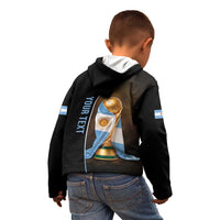 Personalized Argentina Football 2026 Kid Hoodie Trophy Flag Pride Art