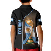 Personalized Argentina Football 2026 Kid Polo Shirt Trophy Flag Pride Art