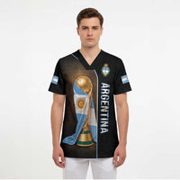 Personalized Argentina Football 2026 Scrub Top Trophy Flag Pride Art