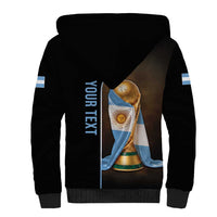 Personalized Argentina Football 2026 Sherpa Hoodie Trophy Flag Pride Art