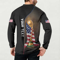Personalized USA Football 2026 Button Sweatshirt Trophy Flag Pride Art