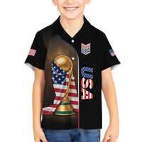 Personalized USA Football 2026 Hawaiian Shirt Trophy Flag Pride Art