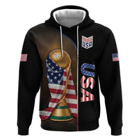 Personalized USA Football 2026 Hoodie Trophy Flag Pride Art