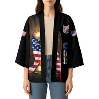 Personalized USA Football 2026 Kimono Trophy Flag Pride Art