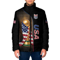 Personalized USA Football 2026 Padded Jacket Trophy Flag Pride Art